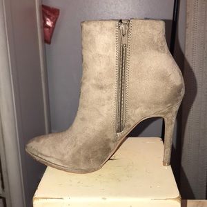 Suede ankle booties